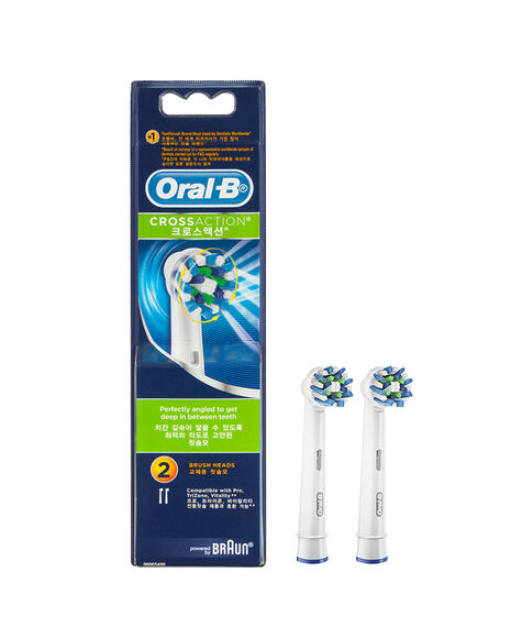 CrossAction Electric Toothbrush Replacement Brush Head Refills 2 Pack